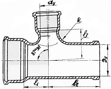 Тройник прямой чугунный